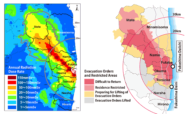 mMapnContamination of Fukushima Nuclear Accident